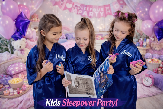 Spa Party Custom Satin Robes for Girls