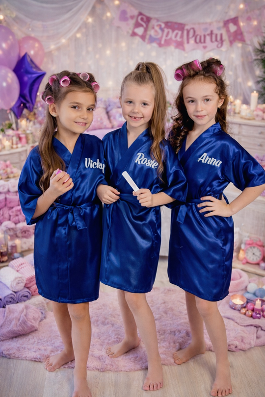 Spa Party Custom Satin Robes for Girls
