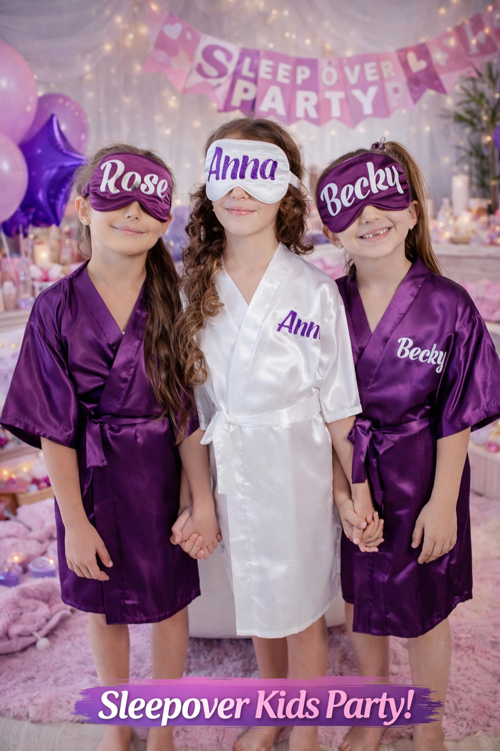 Spa Party Custom Satin Robes for Girls