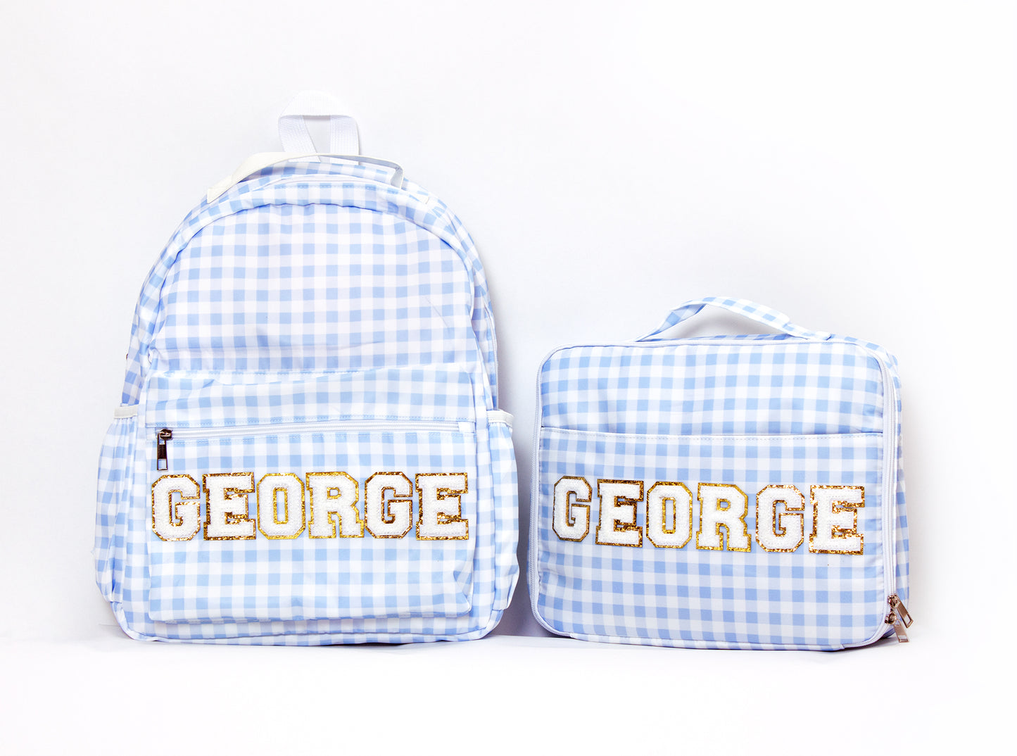 Plaid Backpack and Lunch Box for Kids