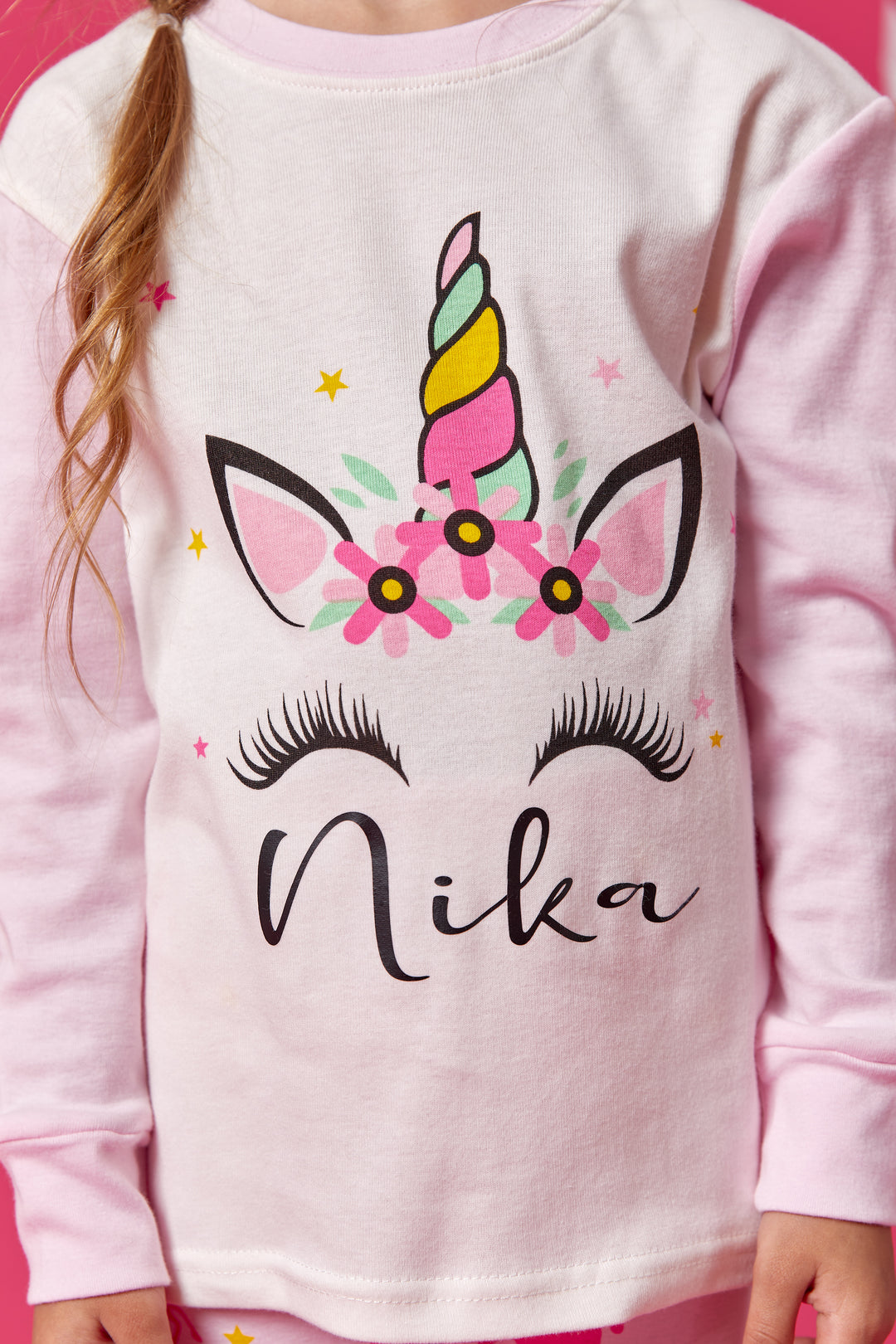 Personalized Girls Unicorn Pajamas