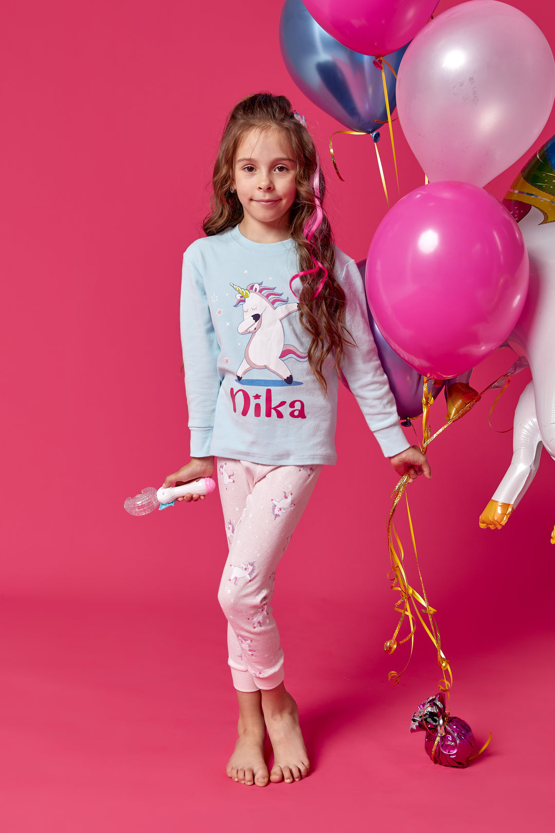 Personalized Girls Unicorn Pajamas