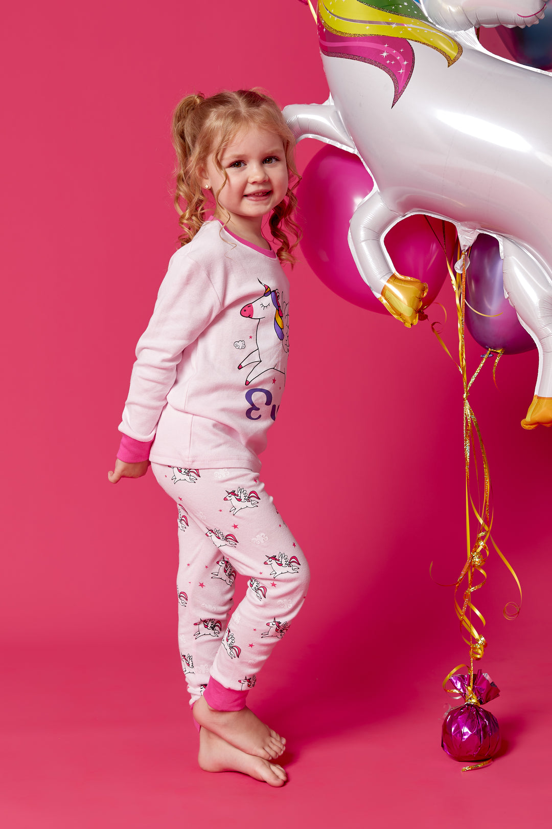 Personalized Girls Unicorn Pajamas