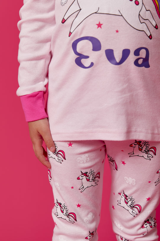 Personalized Girls Unicorn Pajamas