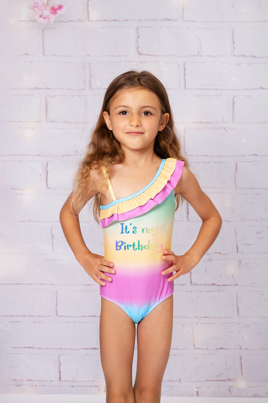Custom Rainbow Kids Swimsuits