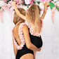 Mommy and Me Flowers Open Back Matching Swimsuits for Mom and Daughter