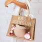 Transparent Custom Mrs Bride Tote Bag - Pearls Patches