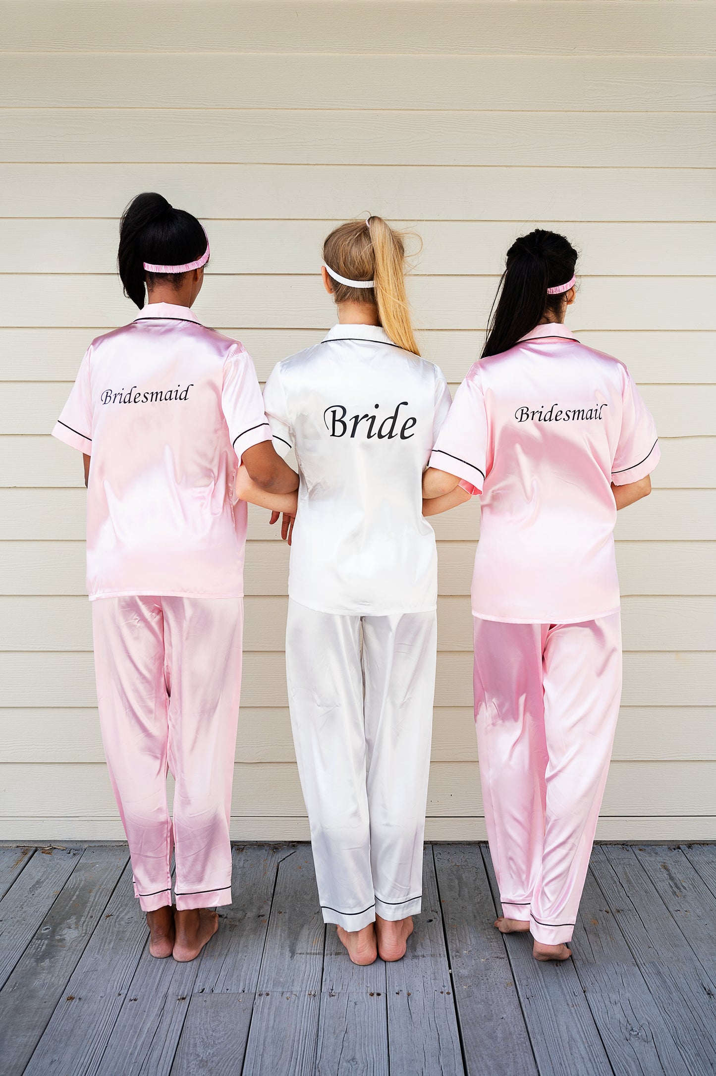 Bridal Shower Bridesmaid Custom Pajama Set Short Sleeves+Pants