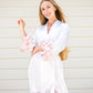 Bridal Robes with Feather, Bride to be Wedding robe - Rhinestone Bride on the Back