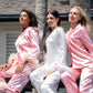 Bridesmaids Custom Silky Pajamas with feather - L+L