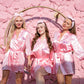 Pink Customized Spa Satin Robes for Bridesmaids Party