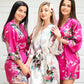 Kimono Floral Satin Robes for Bridesmaids