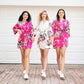 Kimono Floral Satin Robes for Bridesmaids