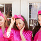 Pink Customized Spa Satin Robes for Bachelorette Party