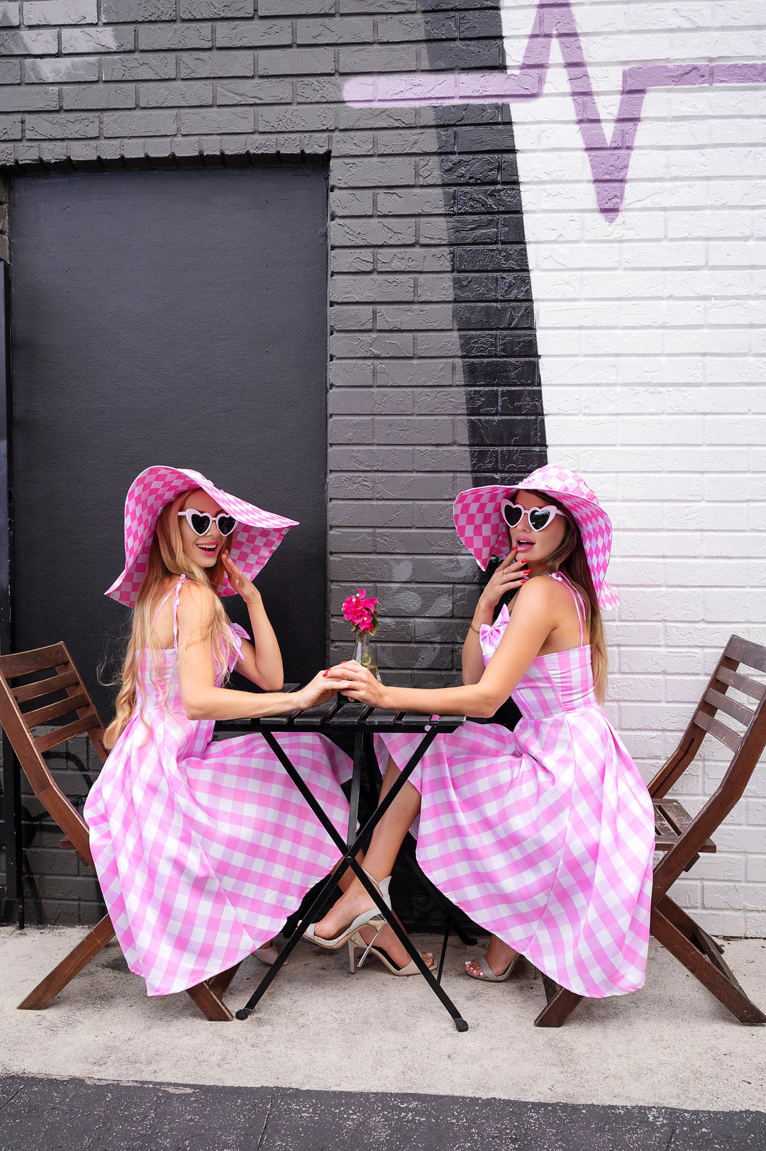 Pink Plaid Bridesmaid Lolita Dress