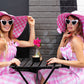 Short Plaid Pink Dresses for Thematic Parties