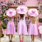 Plaid Custom  Pink Large Brims Hat