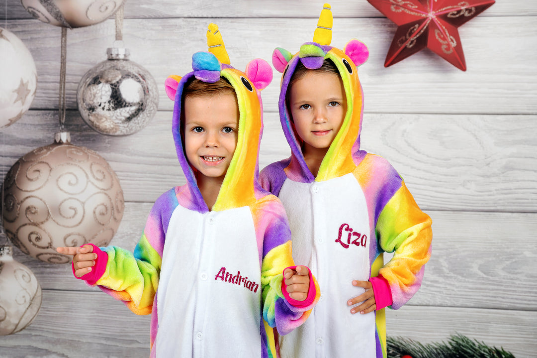 Family Matching Unicorn Rainbow One size Pajamas