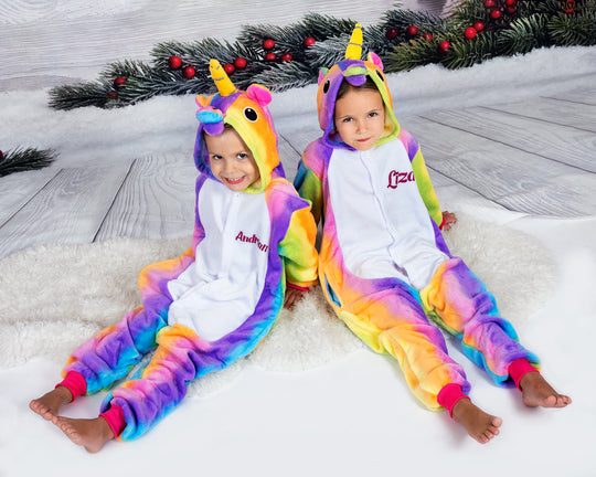 Family Matching Unicorn Rainbow One size Pajamas