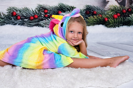 Kids Customized Unicorn Bathrobes