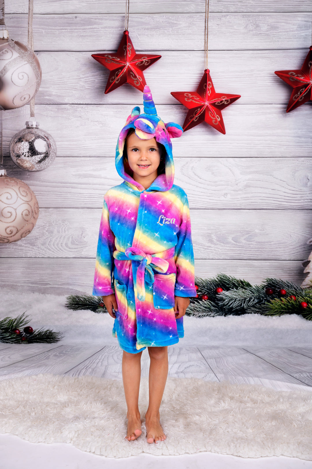 Kids Customized Unicorn Bathrobes