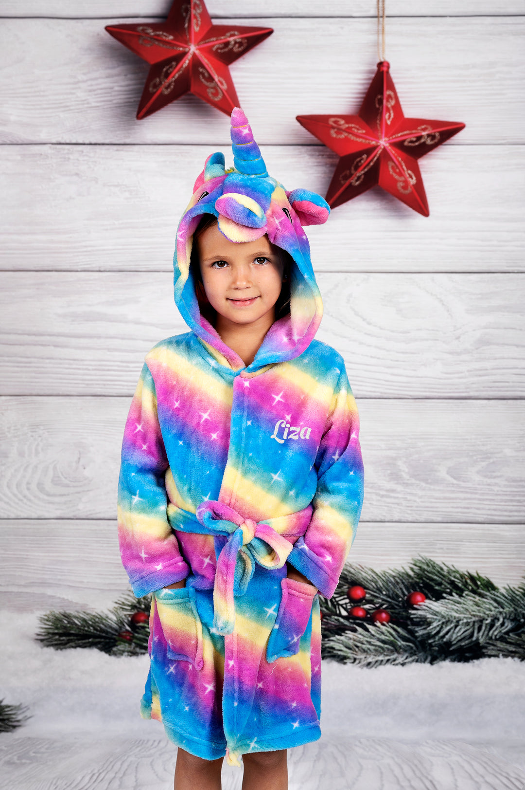 Kids Customized Unicorn Bathrobes