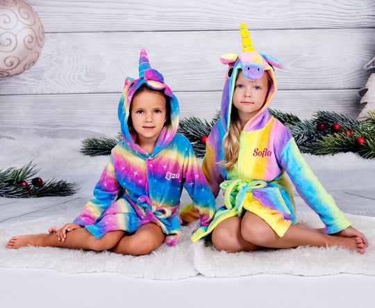 Kids Customized Unicorn Bathrobes