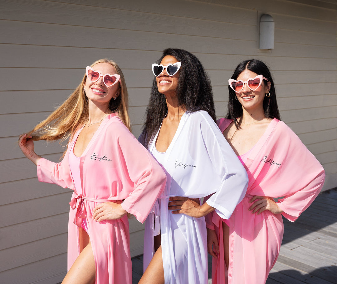 Custom Bridesmaids Beach Long Cover Ups - Long Sleeves