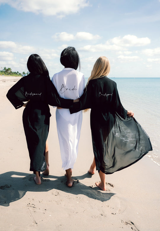 Custom Bridesmaids Beach Long Cover Ups - Long Sleeves