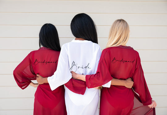 Custom Bridesmaids Beach Long Cover Ups - Long Sleeves