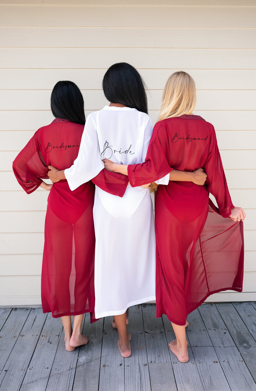 Custom Bridesmaids Beach Long Cover Ups - Long Sleeves