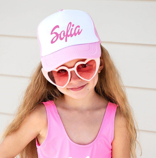 Pink Dolly Kids Trucker Caps