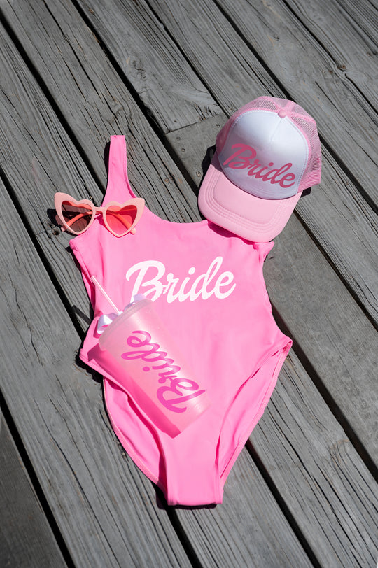Bride Squad Custom One Piece Swimsuits