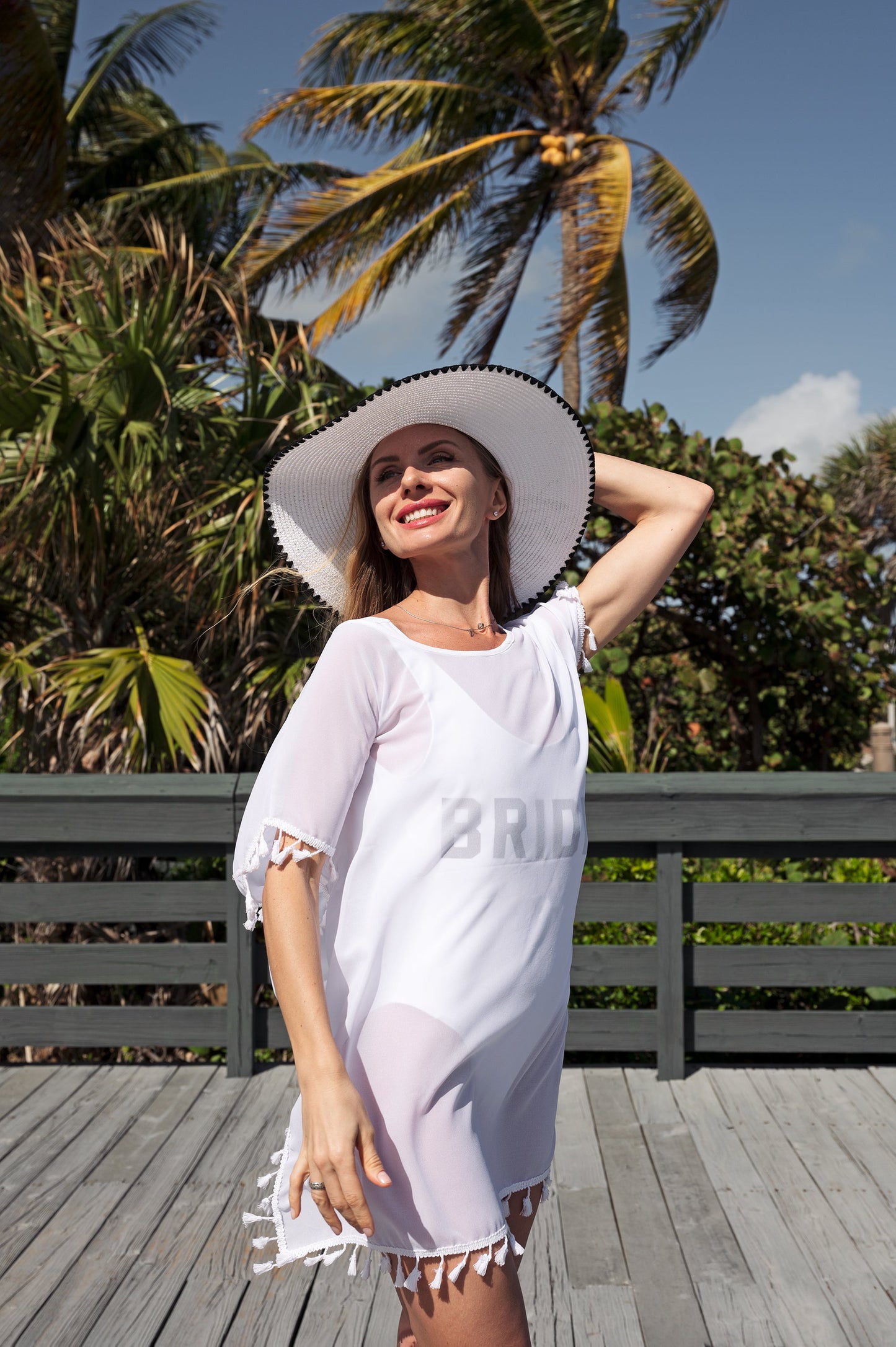 Women's Floppy Sun Hat with Pearl