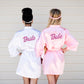 Satin Custom Pink Dolly Robes