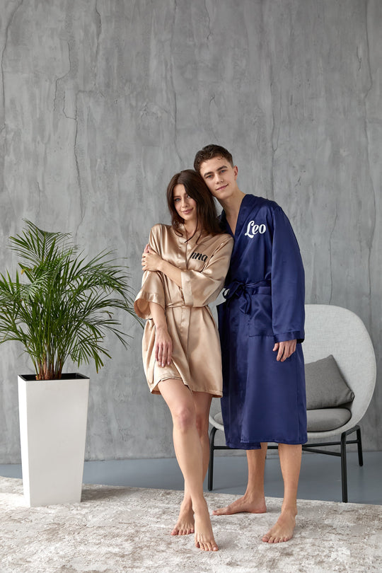 Matching Satin Robes for Couple