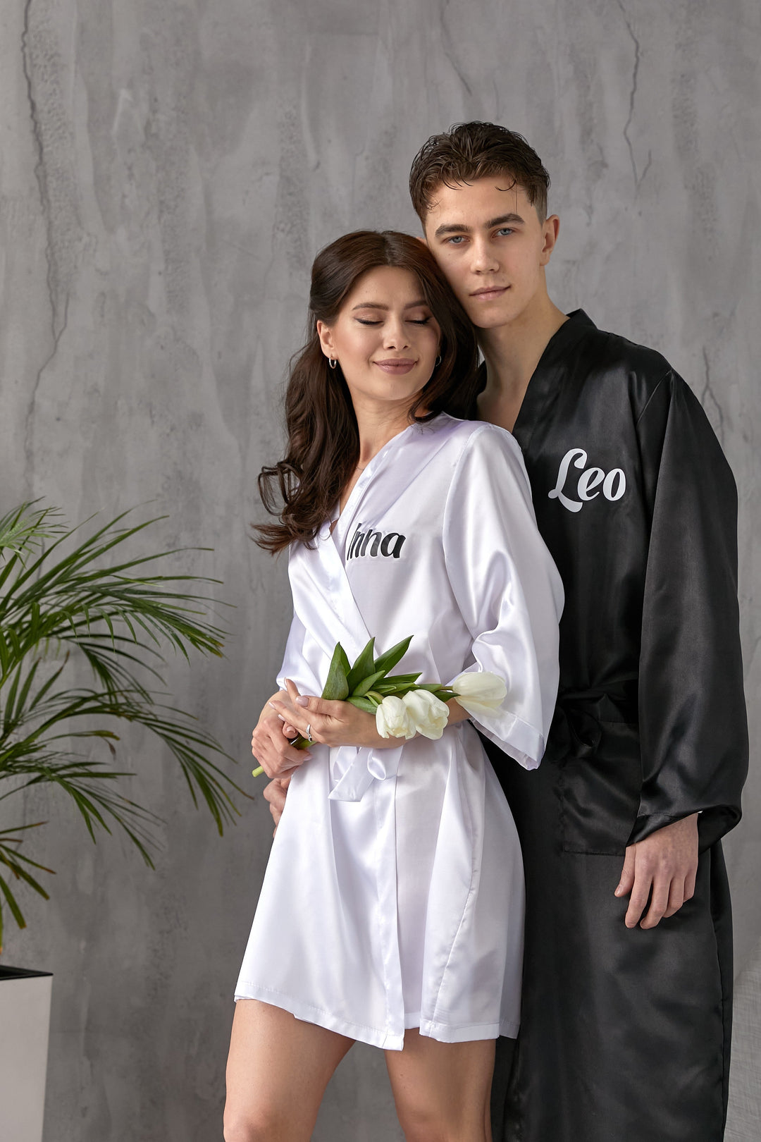 Matching Satin Robes for Couple