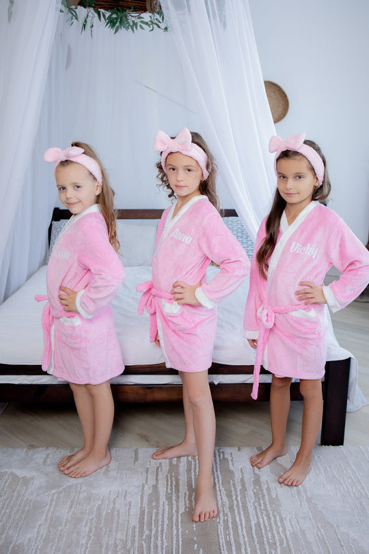 Custom Kids Plush Bathrobes