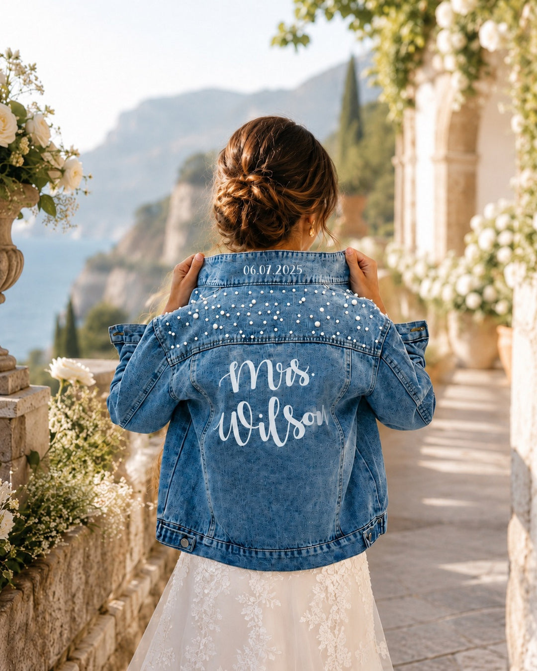 Personalized Mrs Bridal Jean Jacket