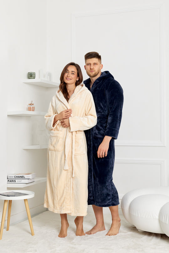 Custom Infinity Long Hooded Bathrobes