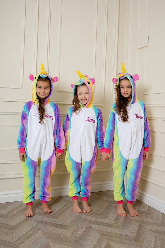 Family Matching Unicorn Rainbow One size Pajamas