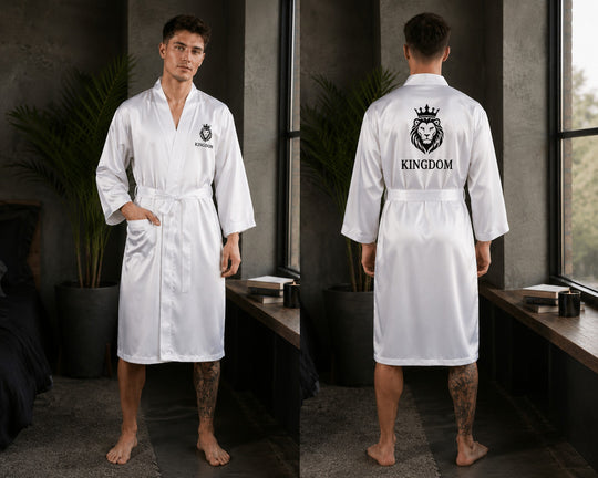 High Quality Unisex Custom Logo Satin Robes – Personalized Luxury Corporate & Spa Robes