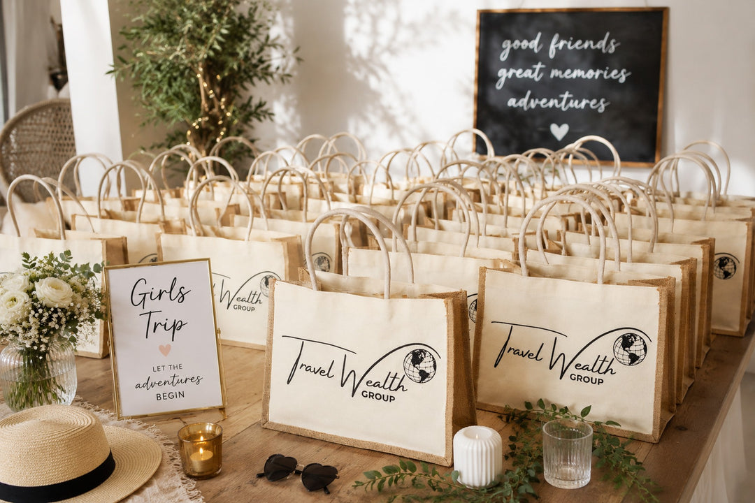 Custom Logo & Text Tote Bags. Welcome Bags, Corporate Totes & Event Bags