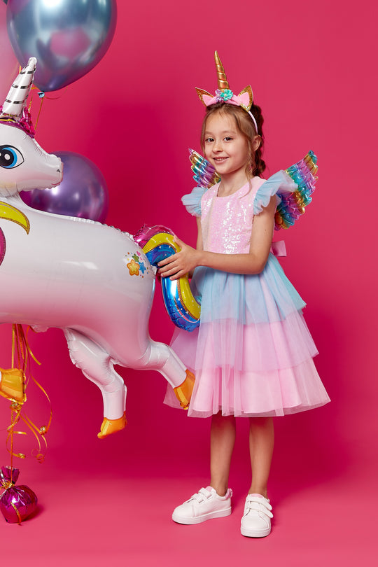 Sequin Unicorn Dress Set