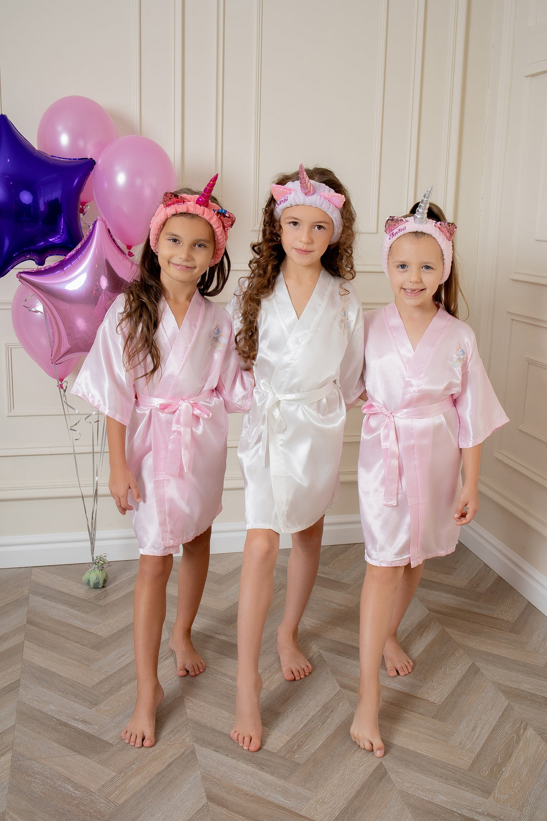 Unicorn Personalized Kids Satin Robes