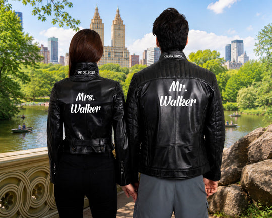 Matching Leather Jacket for Him and Her