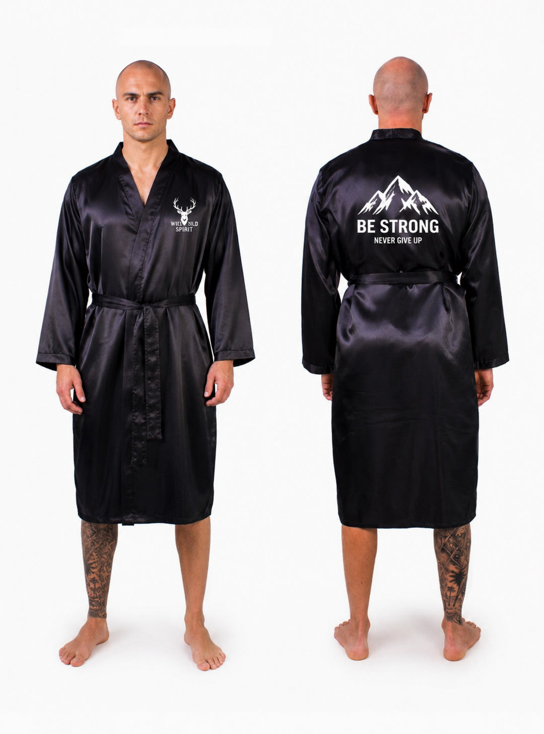 High Quality Unisex Custom Logo Satin Robes – Personalized Luxury Corporate & Spa Robes