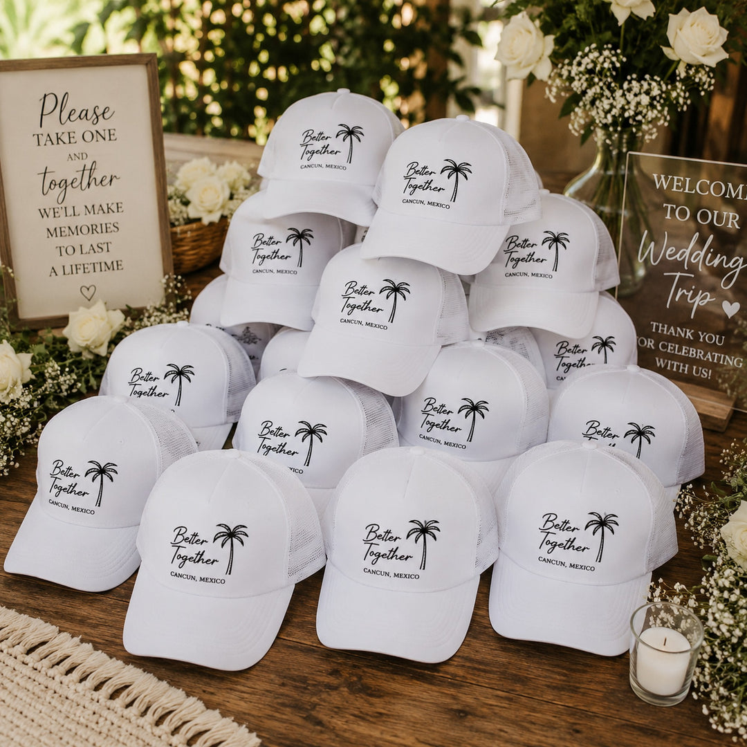 Custom Trucker Caps. Personalized Wedding & Party Favors