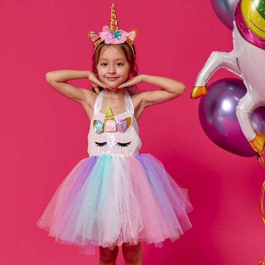 Girls LED Unicorn Personalized Dress