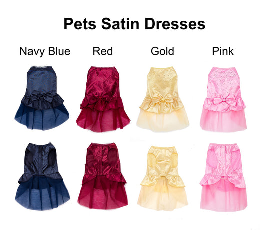 Customized Wedding Satin Dress for Dogs